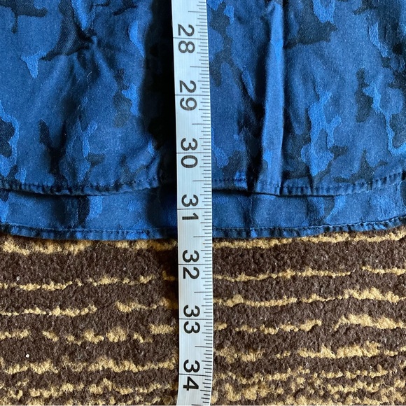 Calvin Klein Blue Camo Slim Fit Button Up Shirt Long Sleeve Men's Sz 17 32/33 - Picture 7 of 7